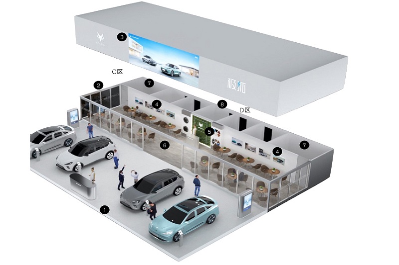 <b>南京汽車(chē)展台搭建,極狐汽車(chē)展會布置-美湖(hú)展覽</b>